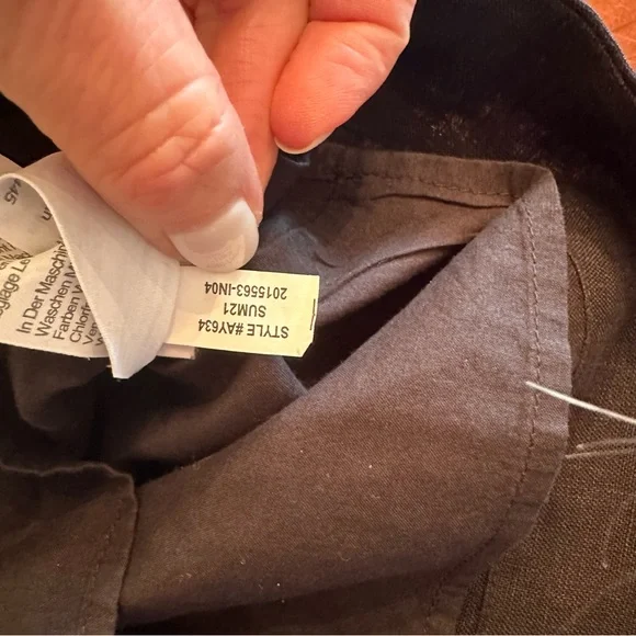 J.Crew Black Linen Shift Dress Button Back Sleeveless Size Small - Picture 11 of 11